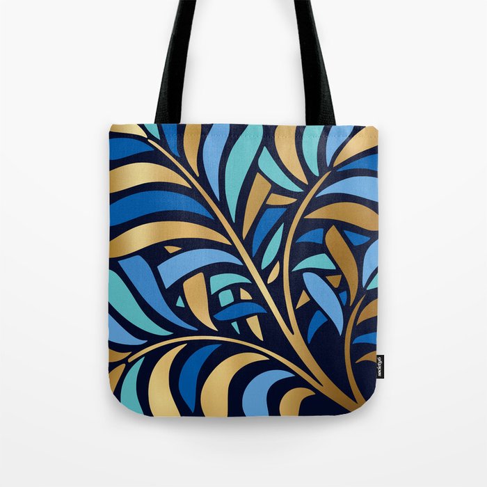 Decorative Floral Leaf Tote Bag Gallery Image 1