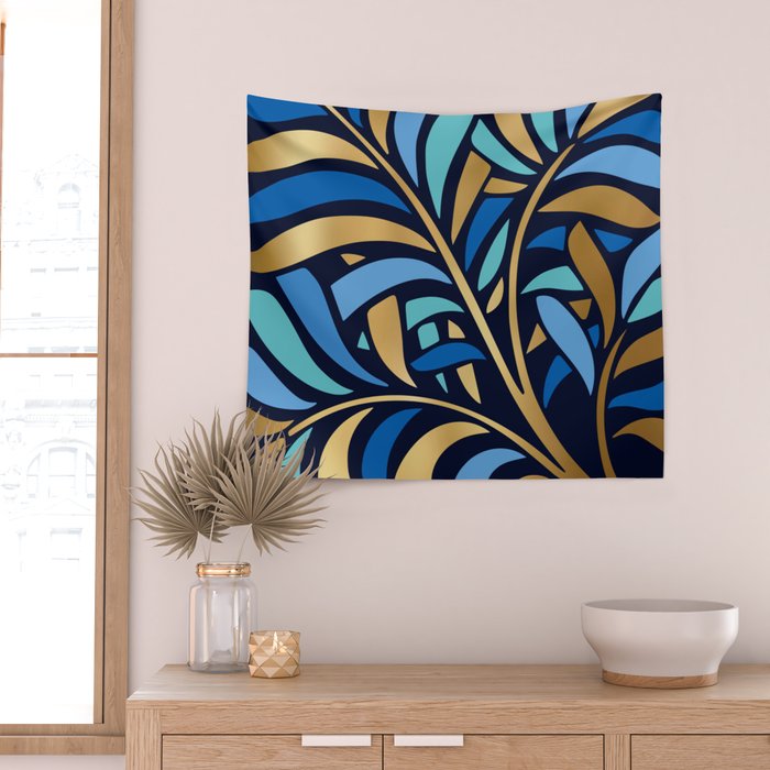Decorative Floral Leaf Wall Tapestry Gallery Image 2