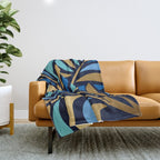Decorative Floral Leaf Throw Blanket Gallery Image 1