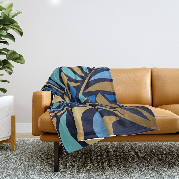 Decorative Floral Leaf Throw Blanket Gallery Image 1