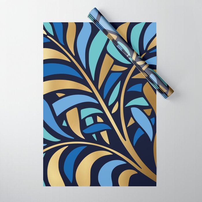 Decorative Floral Leaf Wrapping Paper Gallery Image 1