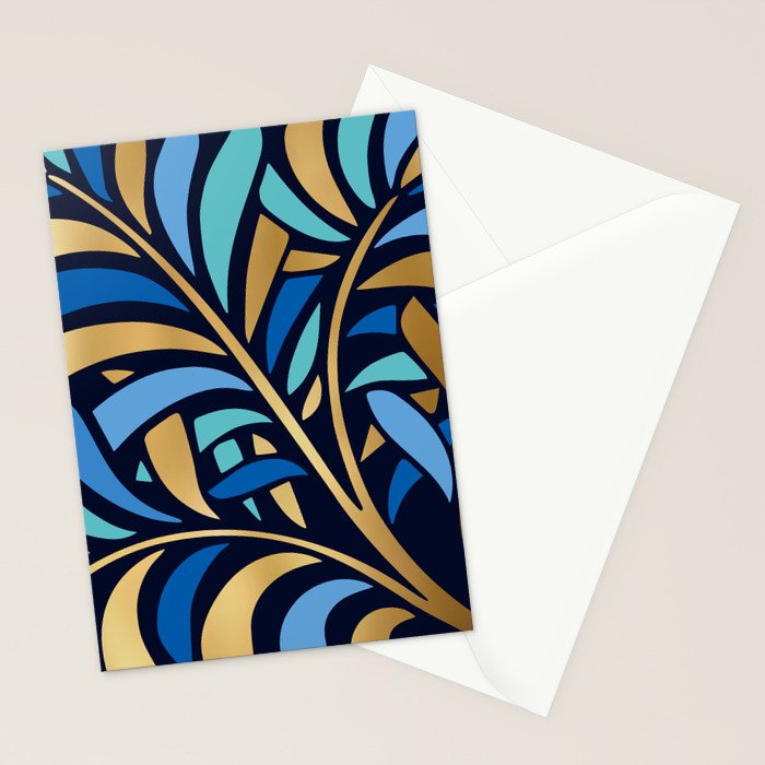Decorative Floral Leaf Stationery Card Gallery Image 2