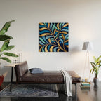 Decorative Floral Leaf Wood Wall Art Gallery Image 2