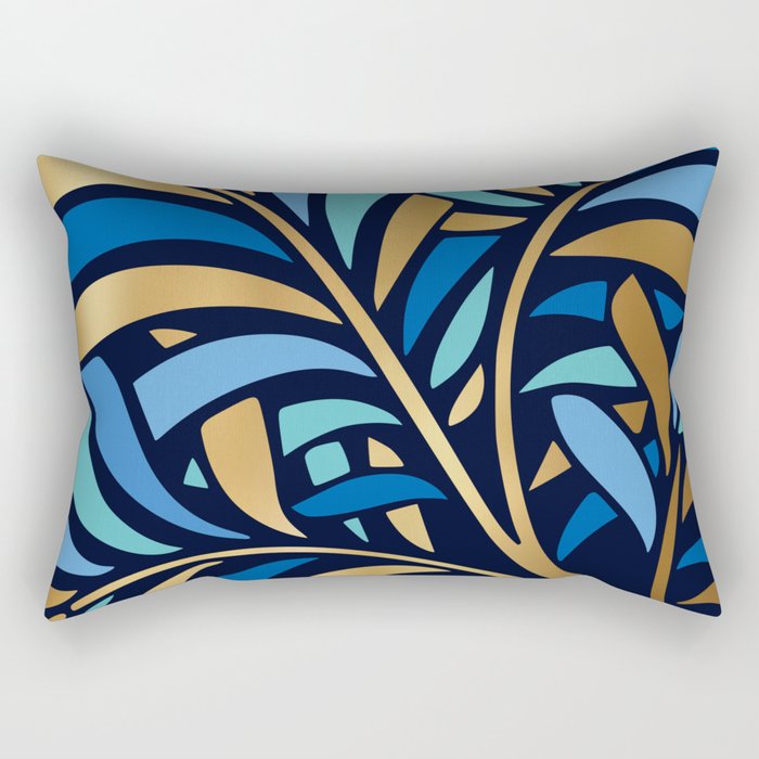 Decorative Floral Leaf Rectangular Pillow Gallery Image 1