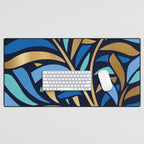 Decorative Floral Leaf Desk Mat Gallery Image 1