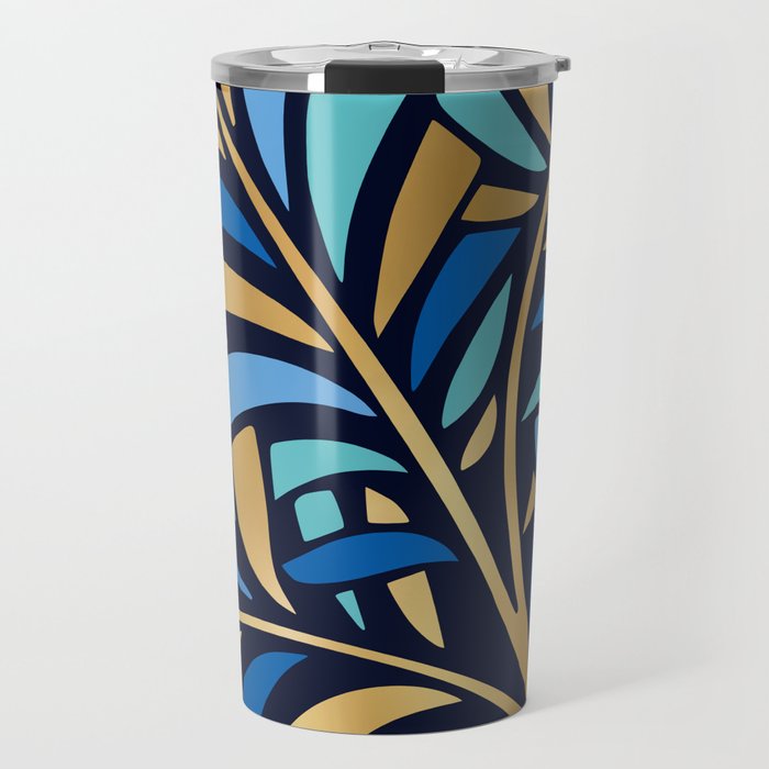 Decorative Floral Leaf Travel Mug Gallery Image 1