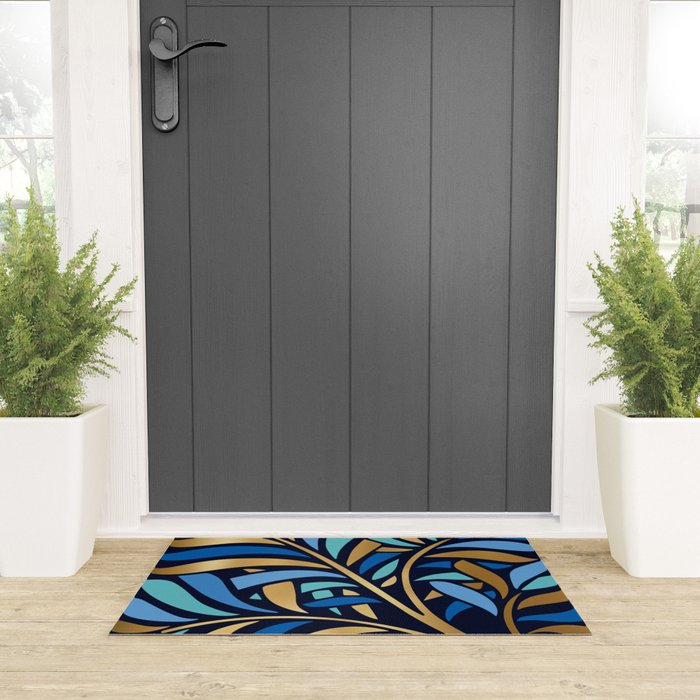 Decorative Floral Leaf Welcome Mat Gallery Image 3