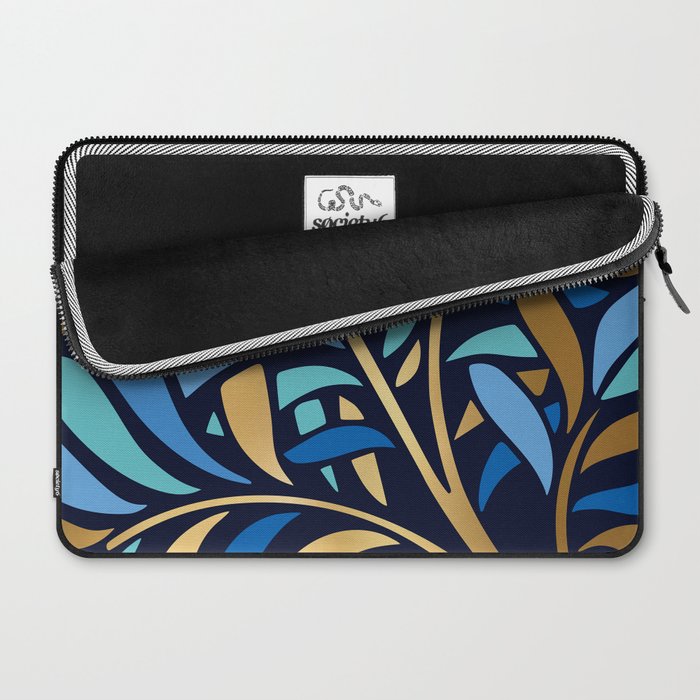Decorative Floral Leaf Laptop Sleeve Gallery Image 2