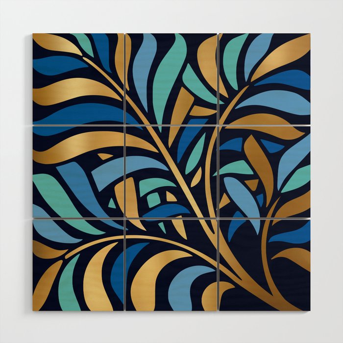 Decorative Floral Leaf Wood Wall Art Gallery Image 1