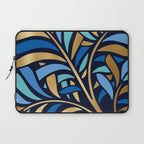 Decorative Floral Leaf Laptop Sleeve Gallery Image 1