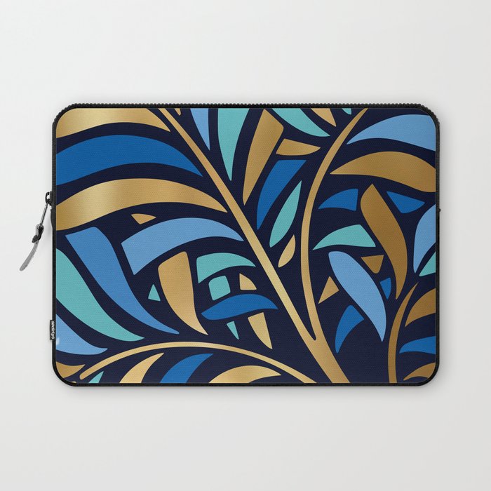 Decorative Floral Leaf Laptop Sleeve Gallery Image 1