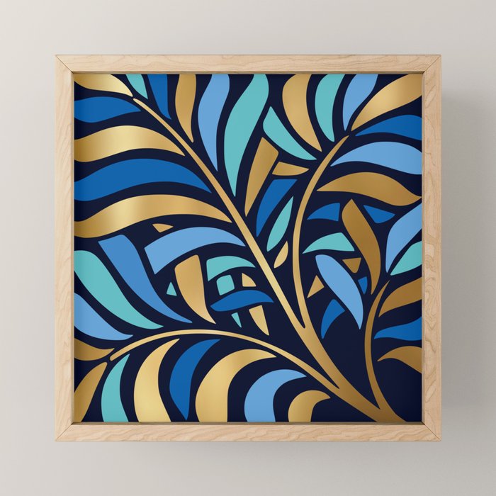 Decorative Floral Leaf Mini Art Print Gallery Image 1