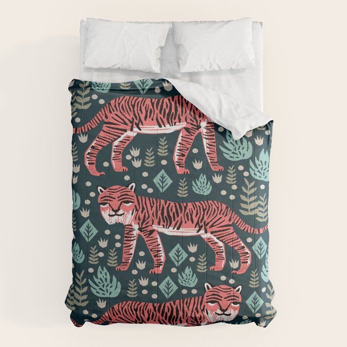 Safari Tiger by Andrea Lauren  Comforter Gallery Image 1