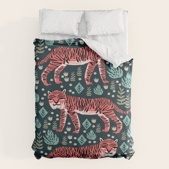 Safari Tiger by Andrea Lauren  Duvet Cover Gallery Image 6