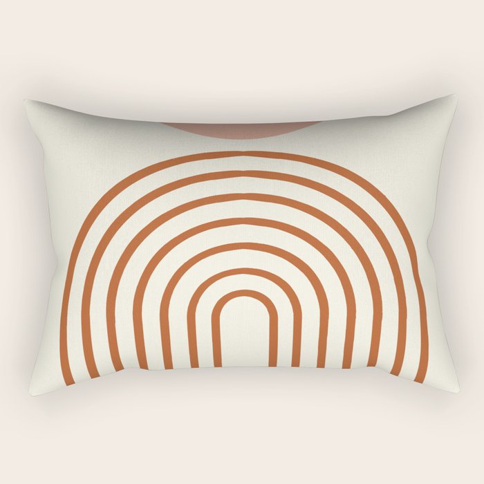 Full moon rainbow Rectangular Pillow Gallery Image 1