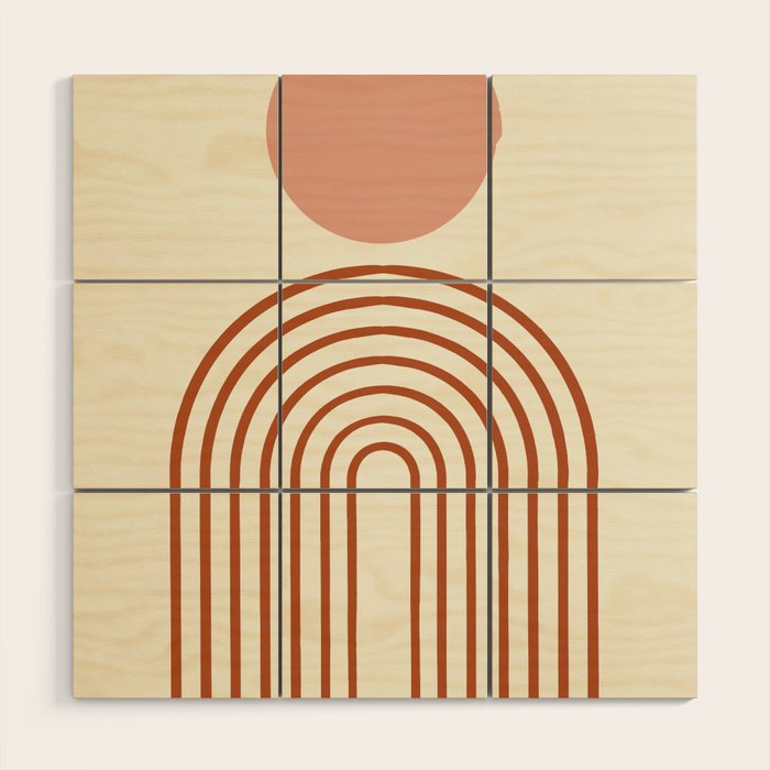 Full moon rainbow Wood Wall Art Gallery Image 1