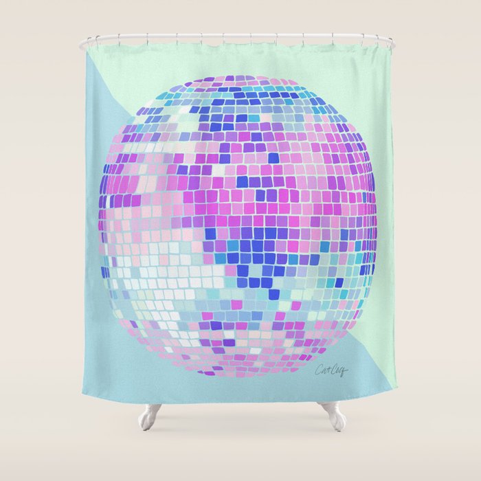 Disco Ball â Indigo Shower Curtain Gallery Image 1