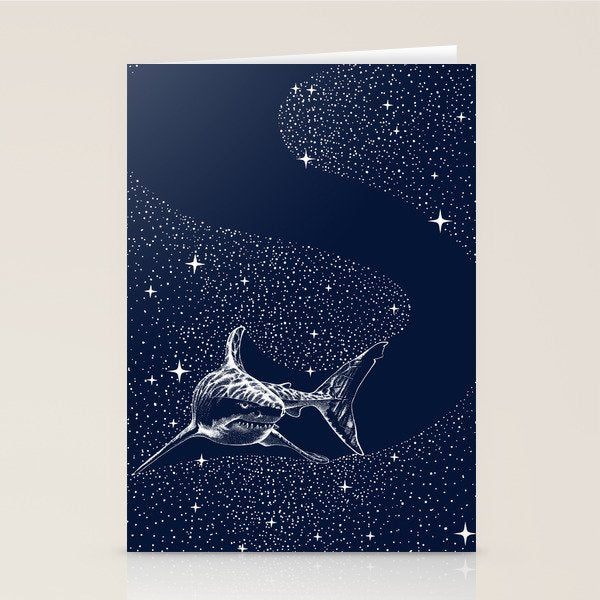 Starry Shark Stationery Card Gallery Image 2