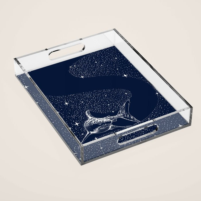 Starry Shark Acrylic Tray Gallery Image 1