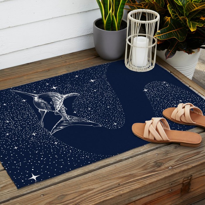 Starry Shark Outdoor Rug Gallery Image 2
