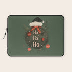 Festive Ho Ho Ho Bauble Green  Laptop Sleeve Gallery Image 1