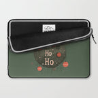 Festive Ho Ho Ho Bauble Green  Laptop Sleeve Gallery Image 2