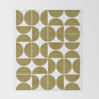 Mid Century Modern Geometric 04 Flat Gold Throw Blanket Gallery Image 2