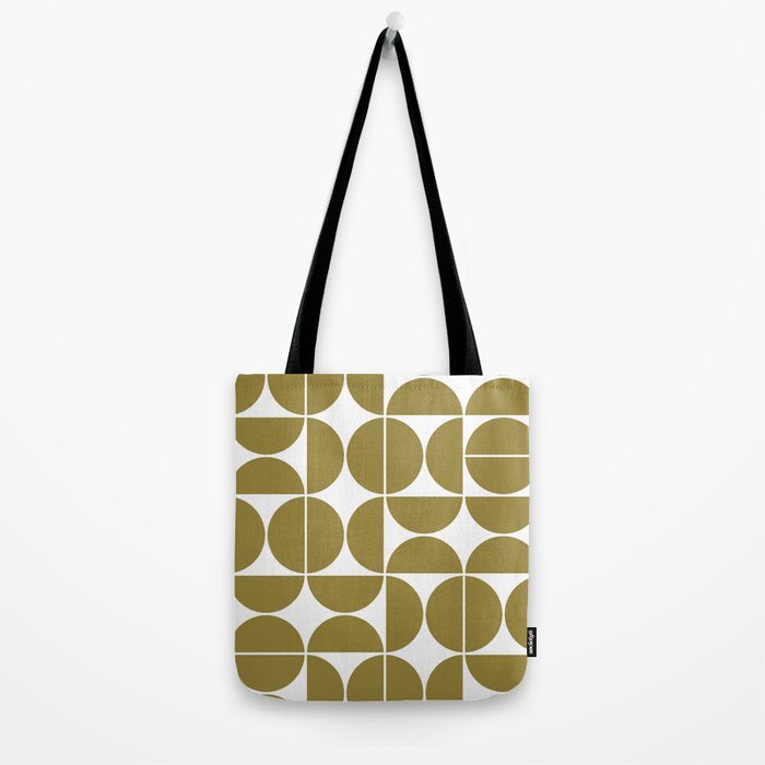 Mid Century Modern Geometric 04 Flat Gold Tote Bag Gallery Image 2