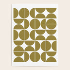 Mid Century Modern Geometric 04 Flat Gold Poster Gallery Image 4