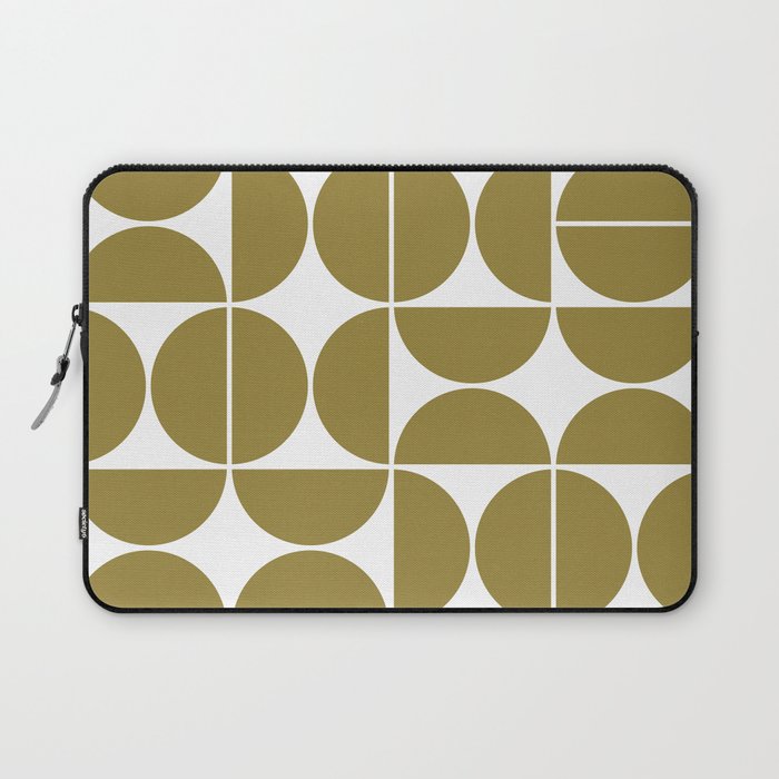 Mid Century Modern Geometric 04 Flat Gold Laptop Sleeve Gallery Image 1