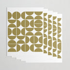 Mid Century Modern Geometric 04 Flat Gold Wrapping Paper Gallery Image 3