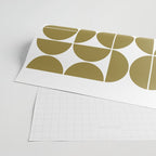 Mid Century Modern Geometric 04 Flat Gold Wrapping Paper Gallery Image 2