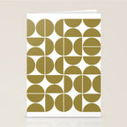 Mid Century Modern Geometric 04 Flat Gold Stationery Card Gallery Image 2