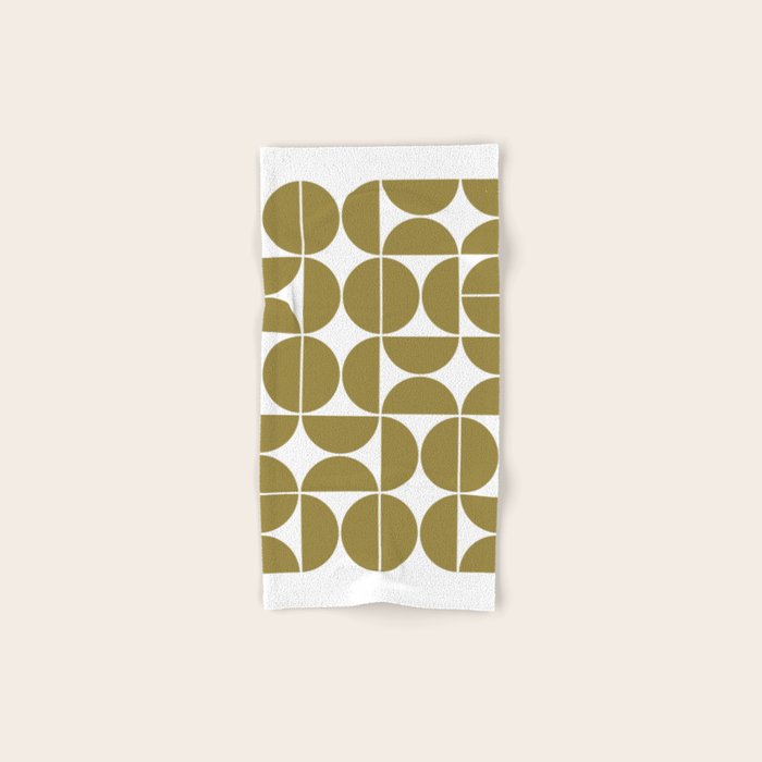 Mid Century Modern Geometric 04 Flat Gold Towels Gallery Image 1
