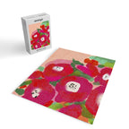Red Pink Abstract Minimal Floral Jigsaw Puzzle Gallery Image 2