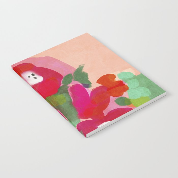 Red Pink Abstract Minimal Floral Notebook Gallery Image 2