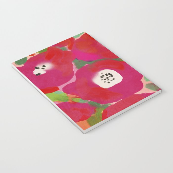 Red Pink Abstract Minimal Floral Notebook Gallery Image 3