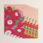 Red Pink Abstract Minimal Floral Wrapping Paper Gallery Image 3