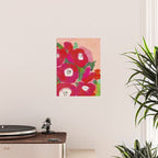 Red Pink Abstract Minimal Floral Poster Gallery Image 2