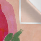 Red Pink Abstract Minimal Floral Wall Tapestry Gallery Image 3
