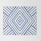 Watercolor lines pattern | Navy blue Throw Blanket Gallery Image 2