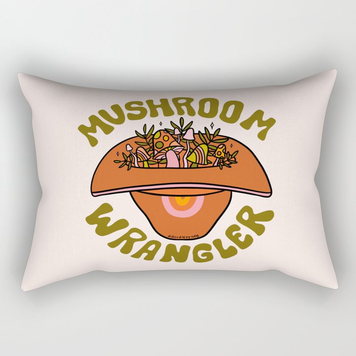 Mushroom Wrangle Rectangular Pillow Gallery Image 1