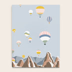 Hot air balloons over snowy mountains Notebook Gallery Image 4
