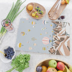 Hot air balloons over snowy mountains Cutting Board Gallery Image 2