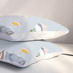 Hot air balloons over snowy mountains Pillow Sham Gallery Image 3