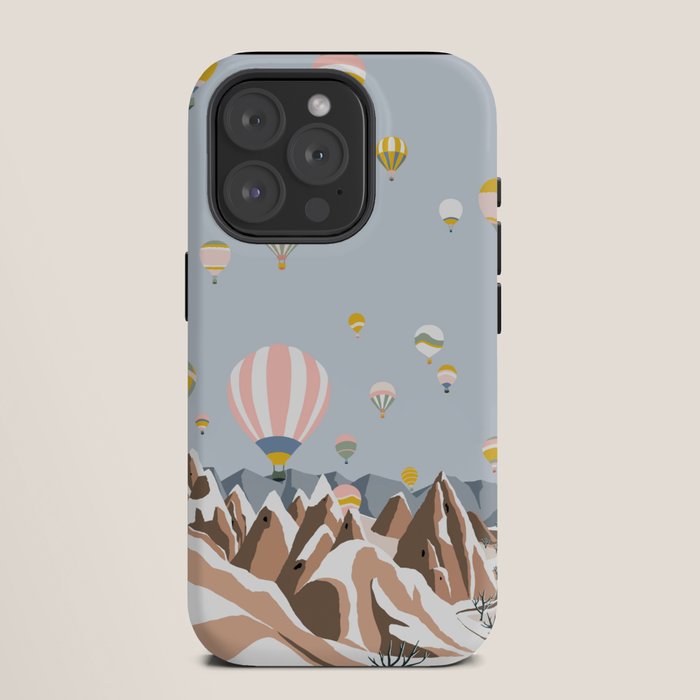 Hot air balloons over snowy mountains iPhone Case Gallery Image 11