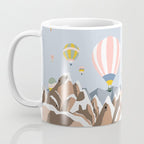 Hot air balloons over snowy mountains Coffee Mug Gallery Image 3