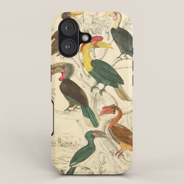 Hornbills from The Edinburgh Journal, 1835 (benefitting The Nature Conservancy) iPhone Case Gallery Image 1