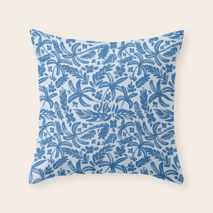 Tropical Palms Breeze Throw Pillow Gallery Image 1