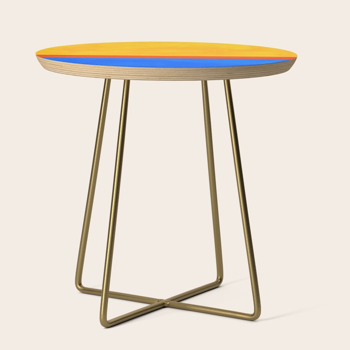 Neon Sunshine Blue Yellow Orange Colorfield Side Table Gallery Image 1